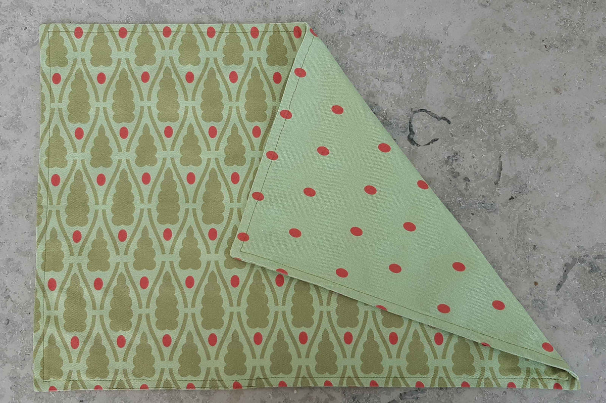 Platzset / Tischset, Weihnachten/Ostern, Hellgrün, 50 x 35cm, zum Wenden